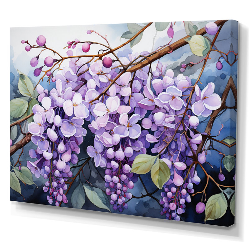 «Purple Morning Glory Graceful V», reproduction sur toile, H 34 po x l 44 po x P 1,5 po, Toile tendue