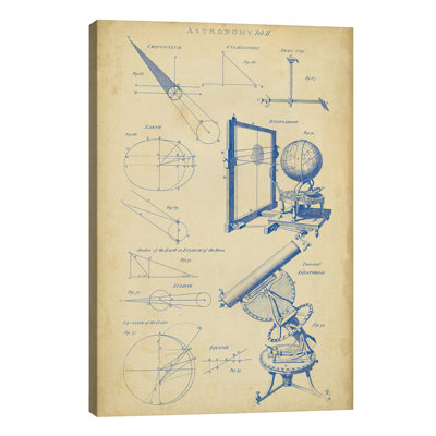 Vintage Astronomy II by George Chambers - Wrapped Canvas Print