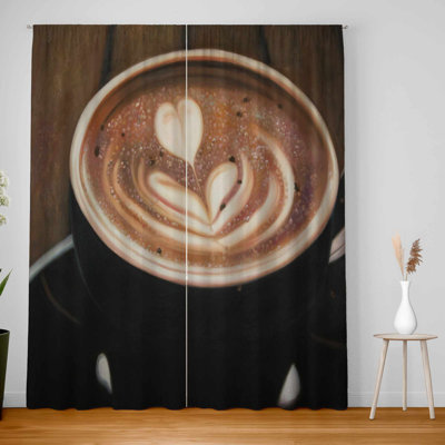 Artistic Cappuccino Blackout Curtains - Home Decor Pair