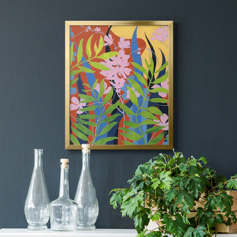Toile encadrée de qualité supérieure Bold Bright & Wild I - prête à être accrochée, Cadre doré à coins fermés
