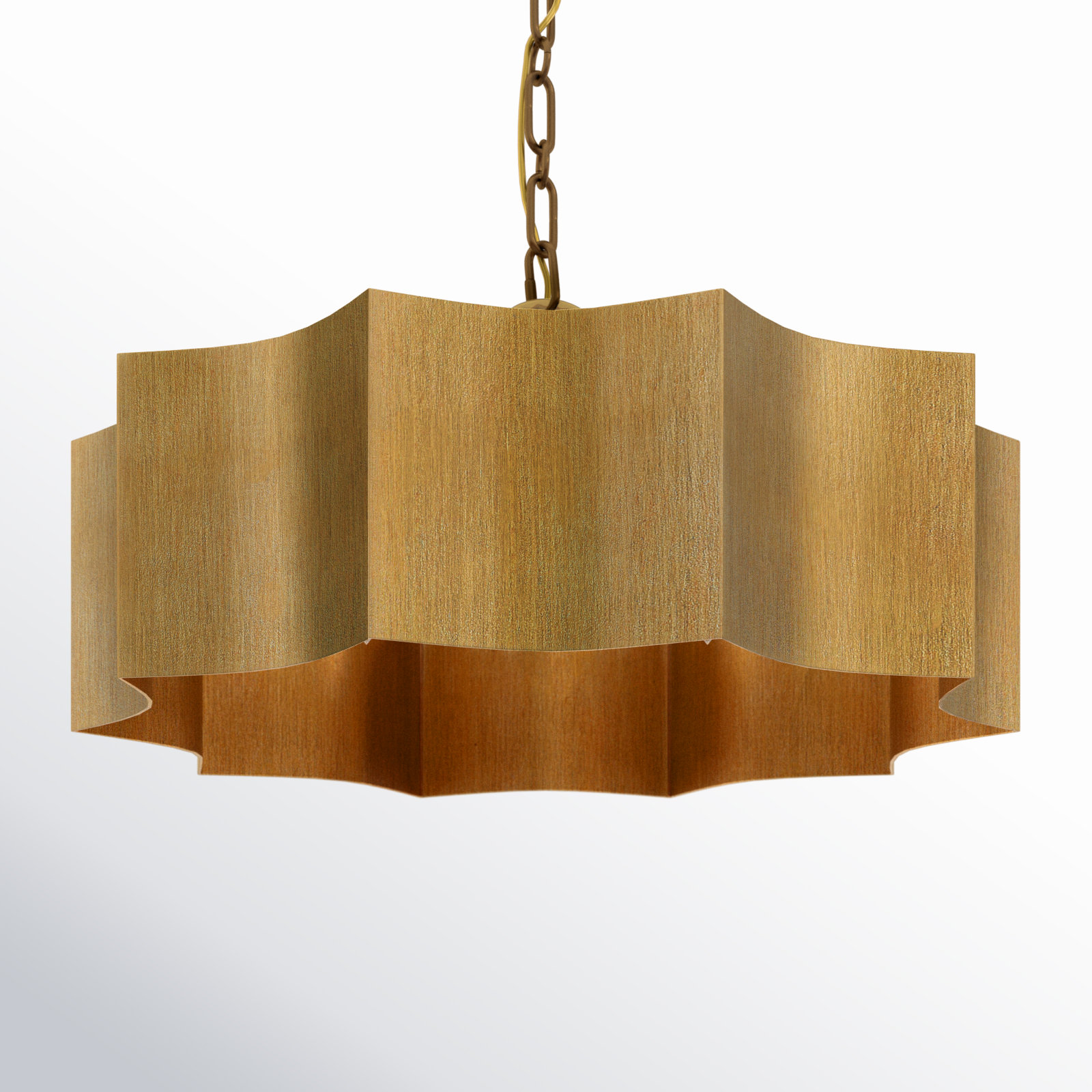 Carney 3-Light Chandelier, Gold Patina