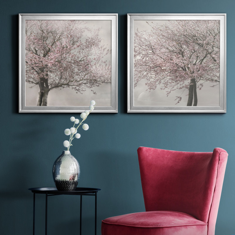 «Blush In The Wind I», reproduction de photo sur toile 2 pièces, H 26,5 po x l 53 po x P 1,5 po, Argent