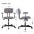 23'' Lamb Wool Armrest Task Chair - Adjustable Swivel with Tufted Back-194758911-194758905