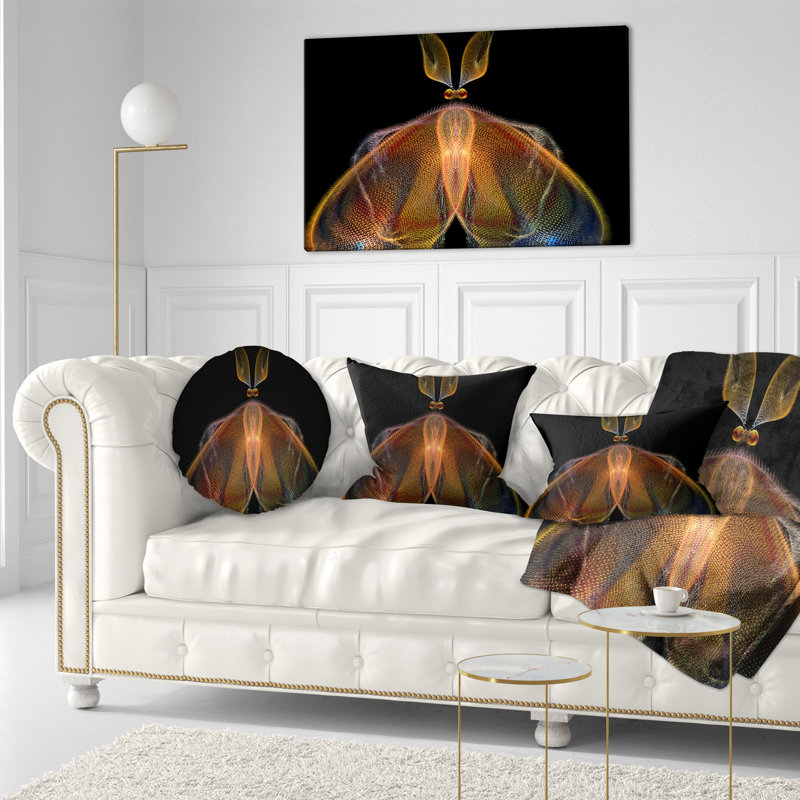  Coussin lombaire abstrait papillon abstrait fractal