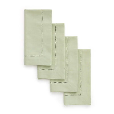 Cotton Linen Hemstitch Dinner Napkins