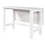 White Rectangular Drop Leaf Dining Table, Style, Suitable For 4 In Room Table With Leaf, Design, Seats Kitchen Or