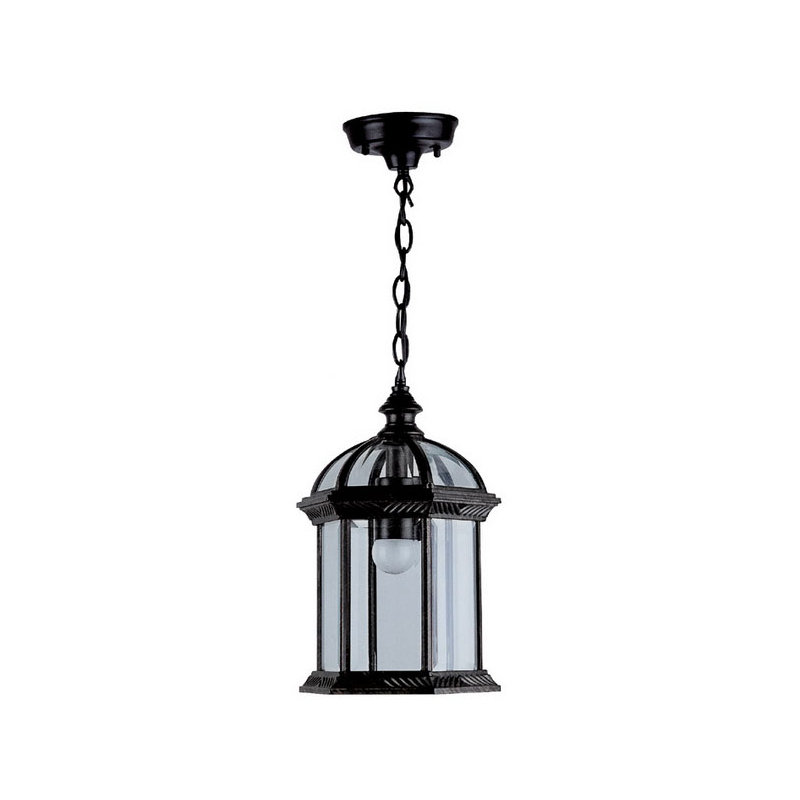 Lanterne suspendue d'extérieur 1 lumière Ulrey, Verre biseauté transparent
