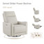 Fauteuil inclinable électrique pivotant en cuir véritable avec poche et port USB-675632079