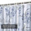 Rideau de douche à motif floral avec 12 crochets-1847678451