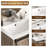 24"Sliding Barn Door Bathroom Vanity With Sink Top – Farmhouse Style Small Single Vanity Set-928770466