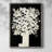 Floral Silhouette Framed Print - Solid Wood-994600475