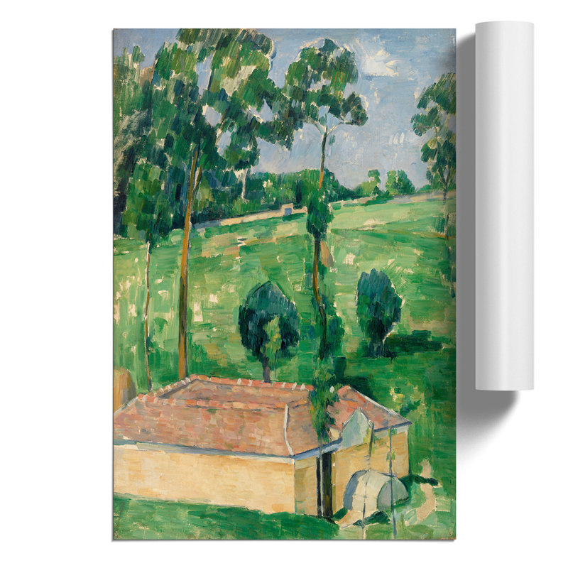 The Spring House by Paul Cezanne - Unframed Painting, 84cm H x 59cm W x 0.1cm D