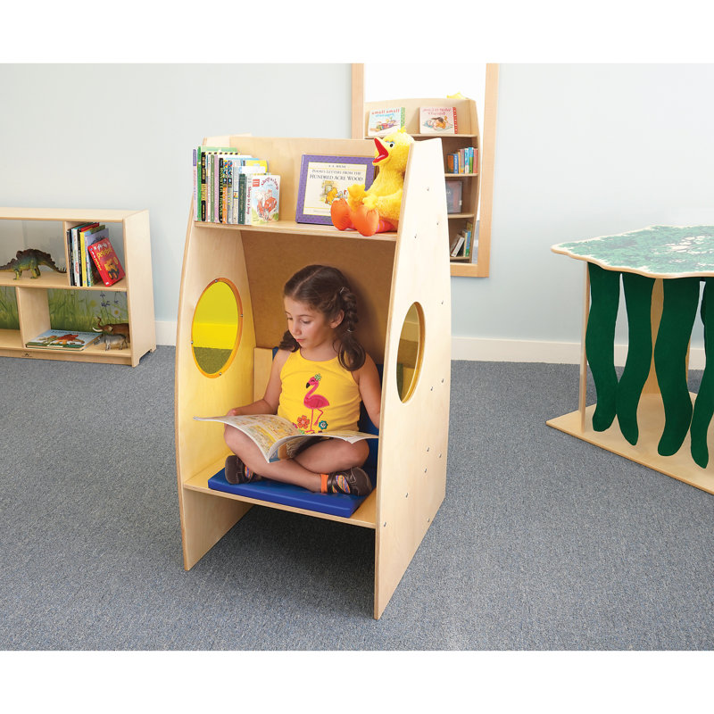 4 Compartment Manufactured Wood Book Display