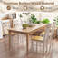 Ensemble de chaises de cuisine Farmhouse avec cadre en bois d'hévéa-2003937755