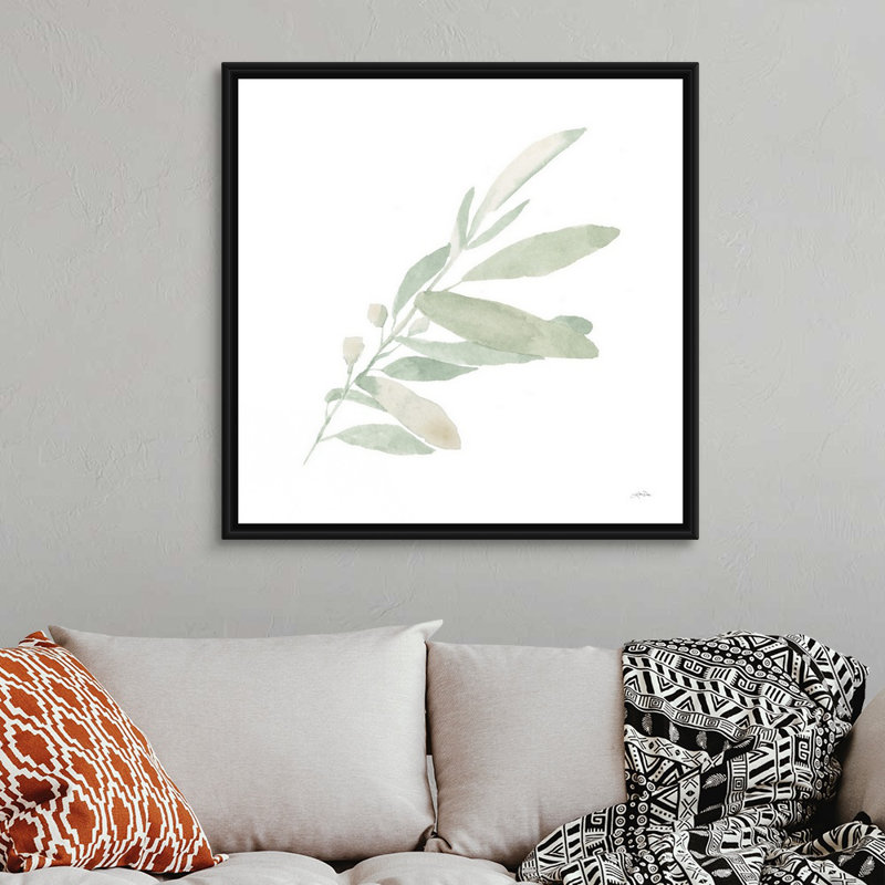 " Sage I " by Katrina Pete Painting Print, Black Framed Canvas, 38" H x 38" W