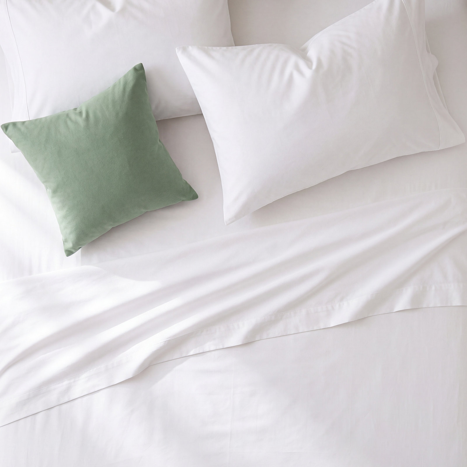 Jeffen Linen Blend Sheet Set, King Sheet Set + 1 Fitted Sheet + 2 Pillowcases, White