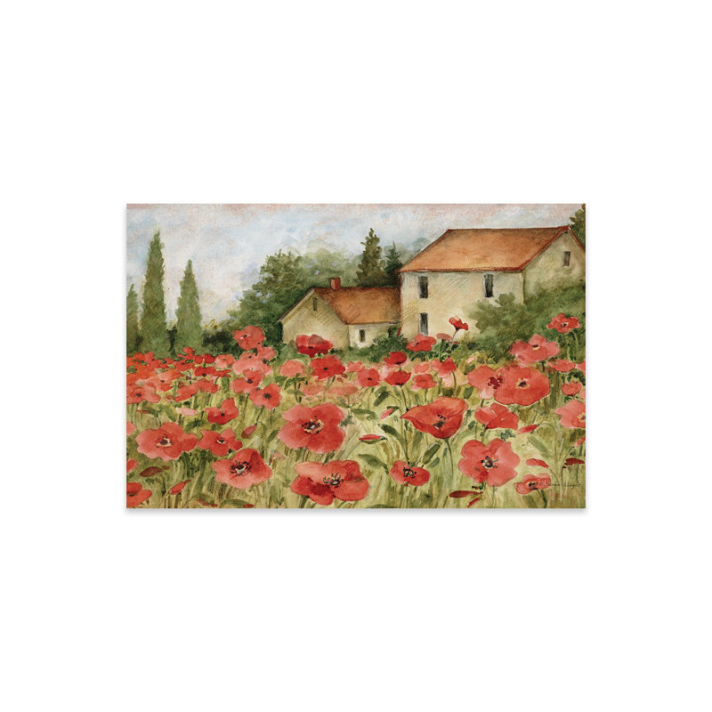 «Tuscan Landscape-Horiztonal» par Susan Winget - impression non encadrée, H 16 po x l 24 po x P 0,25 po
