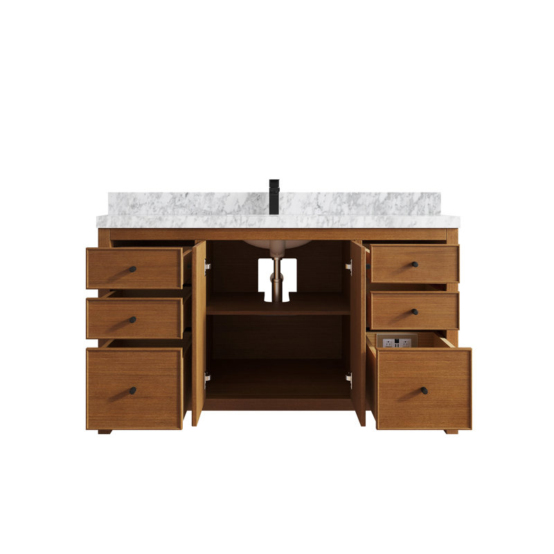 Meuble-lavabo simple 60 po avec plateau Tomke