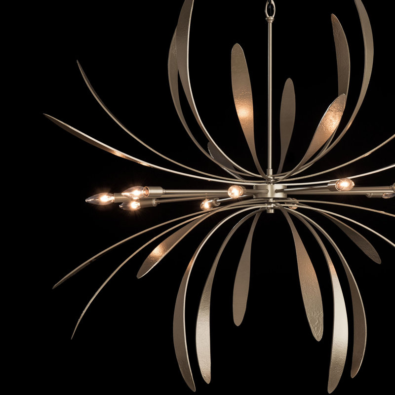 Dahlia Sputnik Sphere Chandelier, Soft Gold, 28.2" H x 32.7" W x 32.7" D