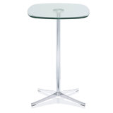 Axium Table Solid Wood Top Metal Base Dining Table