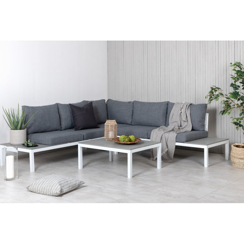 Jabrill 5 - Person Seating Group with Cushions, White