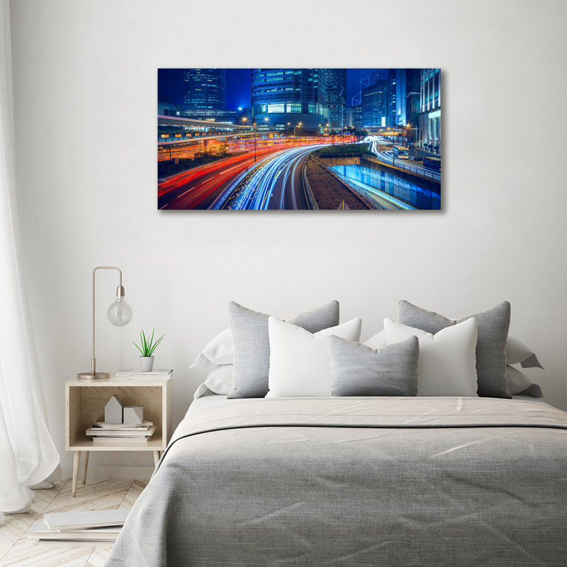 Hong Kong By Night - Wrapped Canvas Print