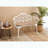 Tulip Patio Cast Aluminum Garden Bench with Cushion