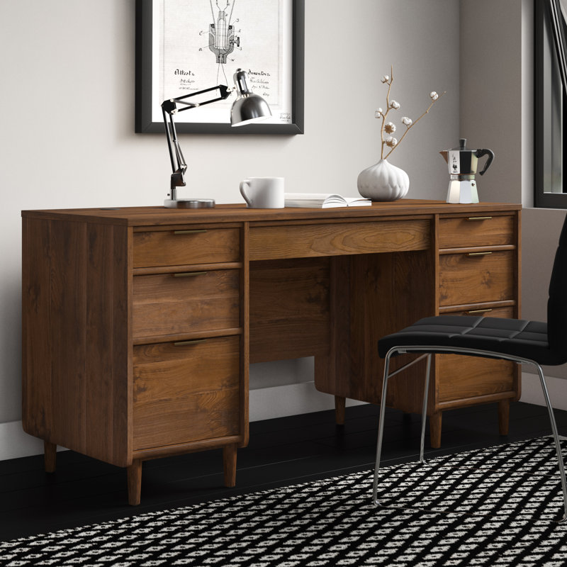Applebaum Solid Wood Base Executive Desk