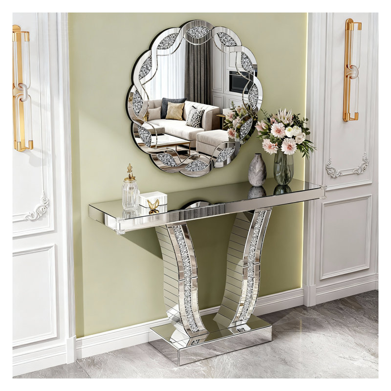 Miroir mural 31,5 pouces Silver Crush Diamond
