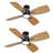 2pcs 42 Inch Ceiling Fan With Light With Remote Control-650787073