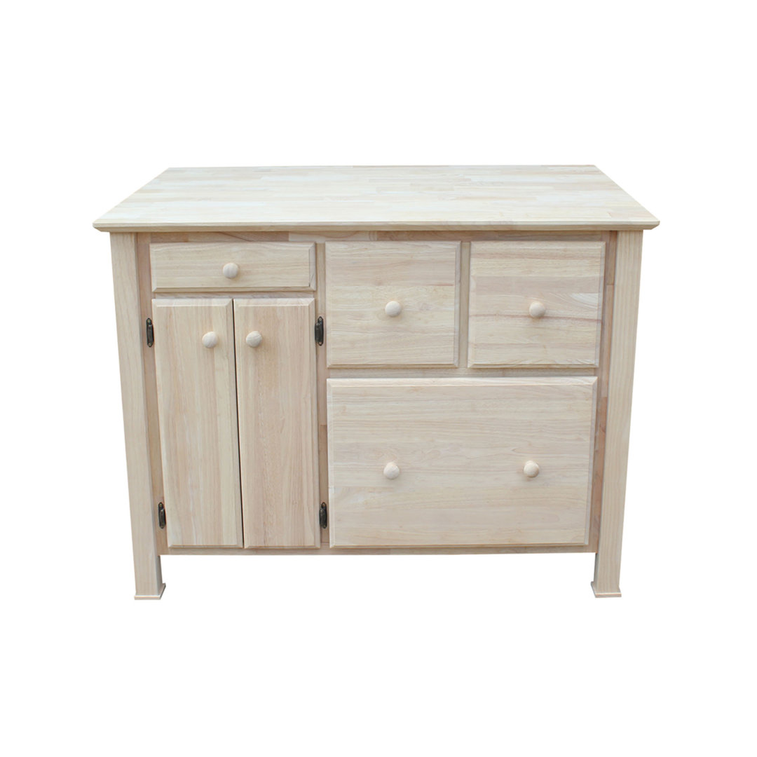 Toby 48" Wide Kitchen Island with Solid Wood Top August Grove®