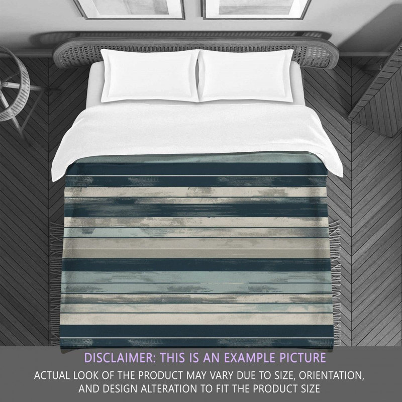 Horizontal Stripes Striped Comforter, Queen Comforter