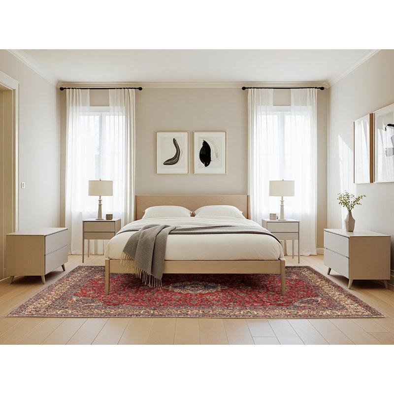 Tapis oriental rouge / beige Kelise, Rectangle 5 pi x 8 pi