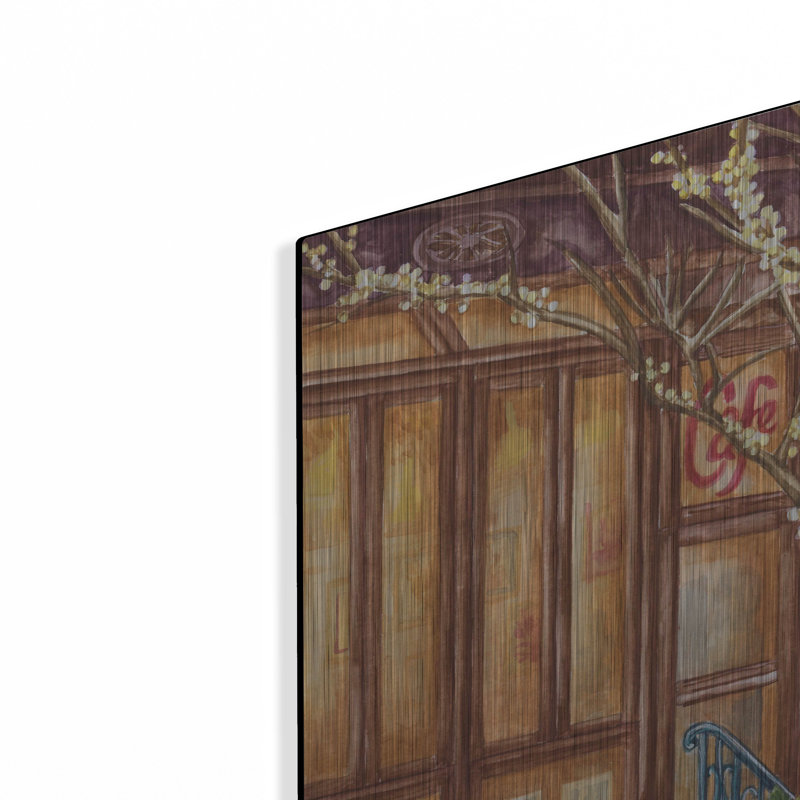 Red Barrel Studio® «Cafe Lalo» par Andrea Strongwater, art mural en métal, H 24 po x l 24 po