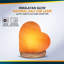 Lampe de sel Himalayan Glow USB, lampe de sel multicolore en forme de cœur sculptée à la main avec base en bois de neem