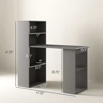 Bureau d'ordinateur compact (sans tabourets)
