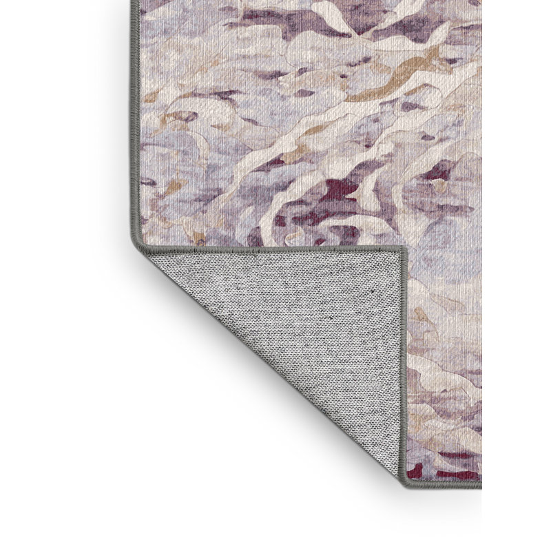 Tapis gris lavable à la machine, Rectangle 5 pi x 7 pi
