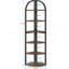 Étagère de coin 71,65 po de hauteur à 6 niveaux brun rustique, bibliothèque d'angle pour petit espace, support pour plante, salon, bureau