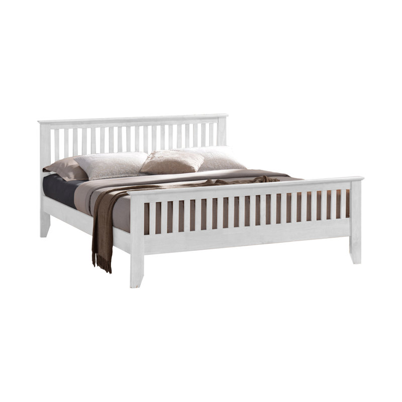 Gallegos Solid Wood Storage Bed, Double (4'6), White