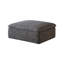 Repose-pieds rectangulaire en velours côtelé gris foncé avec rembourrage en mousse, l 35,5 po-129683379
