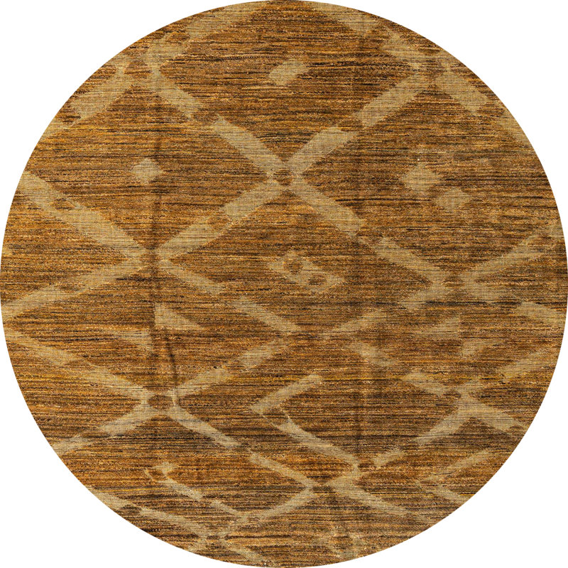 Tapis multicolore à motif abstrait Penbrook, Rond 8 pi