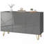 Modern Sideboard, Rectangular Buffet Table Grey