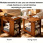 Table de bout pliante en bambou avec rangement mobile