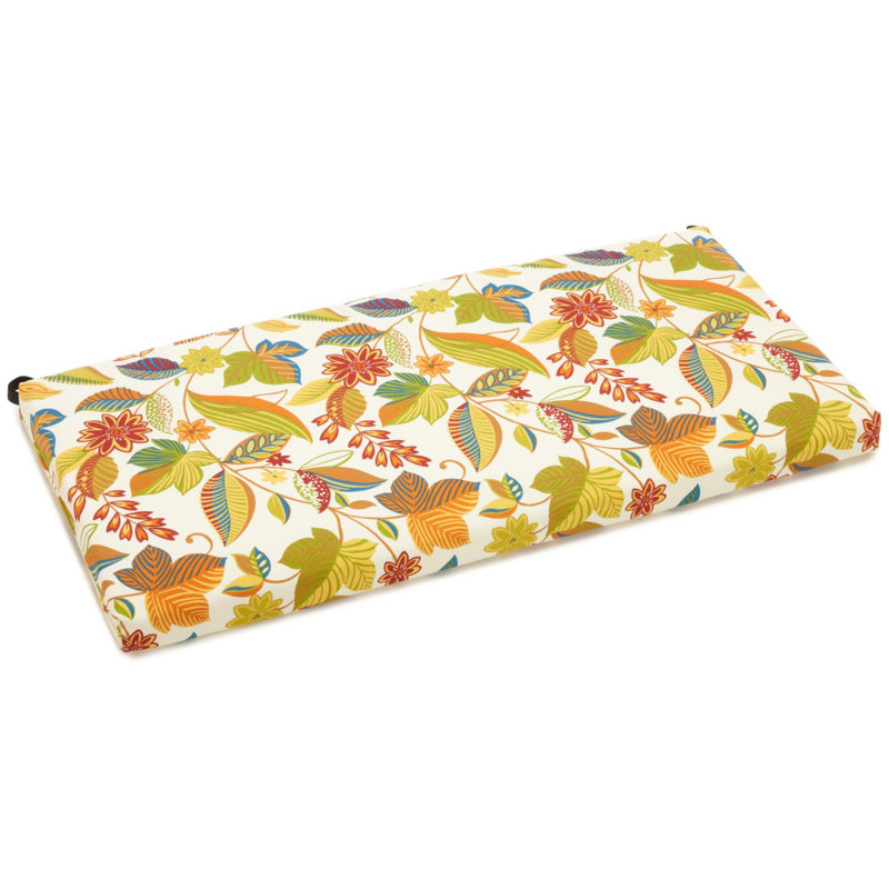 Outdoor 3'' Bench Seat Cushion, Skyworks Caribbean, 3.5" H x 51" W x 19" D