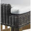 Tabouret de bar de patio en teck avec coussin Ennis-33441016-50960458
