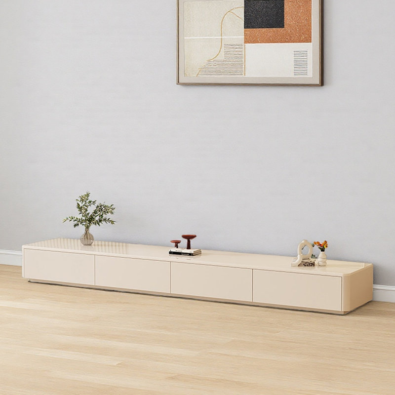 Meuble télé sur pied Modern Light Luxury, 14.17"H x 70.86"L x 11.81"W, Crème