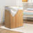 Natural Bamboo Laundry Hamper With Lid & Handles, Removable Liner, Ideal For Bathroom, Bedroom, Laundry Room-1284519476-1284519474