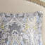 6 Piece Cotton Comforter For King - Grey With Fine Details In Bedding