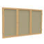 Babillards fermés en tissu à 3 portes avec cadre en bois Ghent-11138468-11138474-11138479
