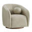 Fauteuil pivotant en cuir végétalien Jonina-2032750568